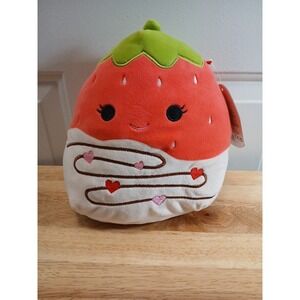 SQUISHMALLOWS  8"  White Chocolate Dipped SCARLET Strawberry  NEW with TAG